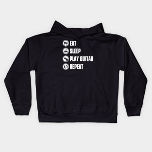 Eat Sleep Play Guitar Repeat Kids Hoodie